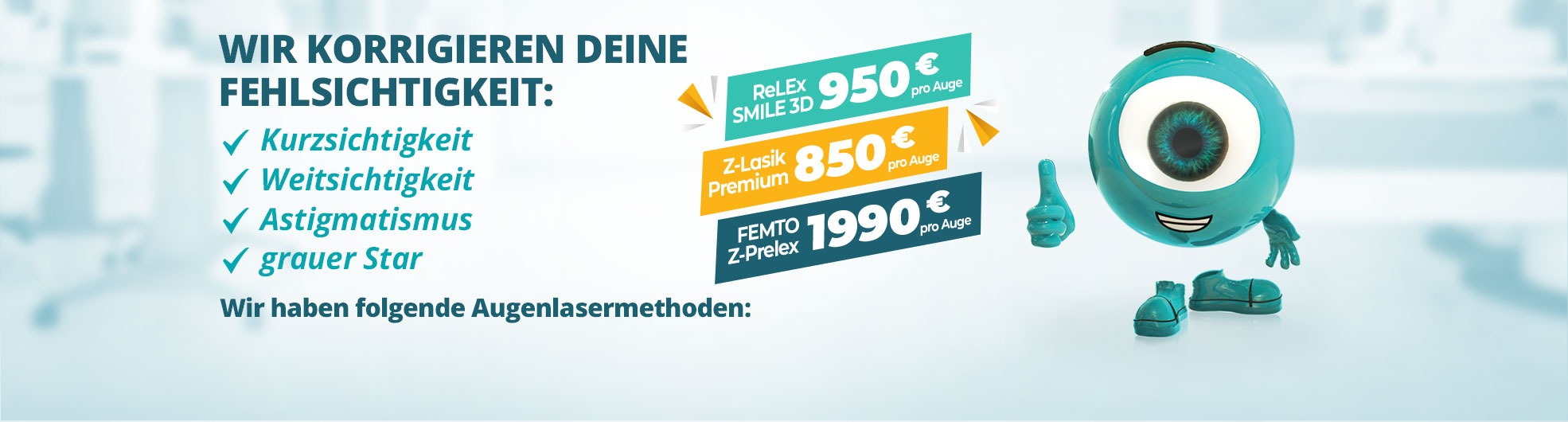 Wir korrigieren deine Fehlsichtigkeit